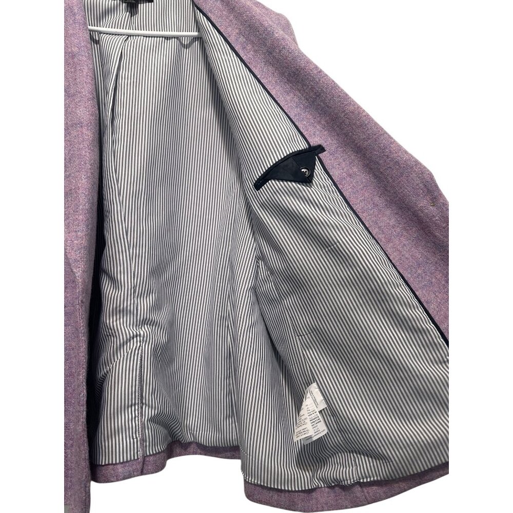 J.Crew Parke Chantal Herringbone Wool Blazer Womens 20 2X Purple Tweed Preppy - Picture 16 of 16